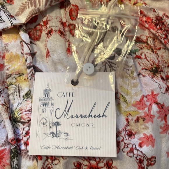 Woman’s Caffe Marrahesh NWT long sleeve button up blouse size Large - Picture 4 of 4